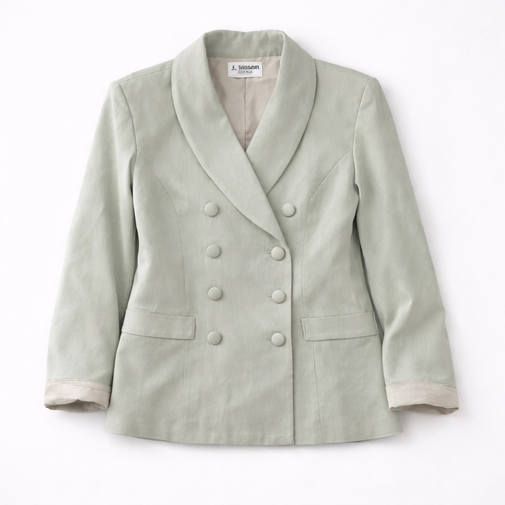 Vintage J. Taylor New York Mint Blazer Made in USA Double Breasted